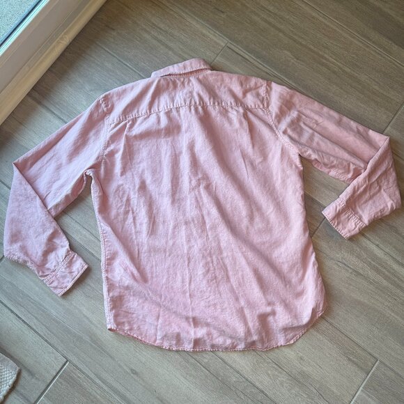 GAP Pink Linen Cotton Button Down Shirt – Size Large - Picture 5 of 5